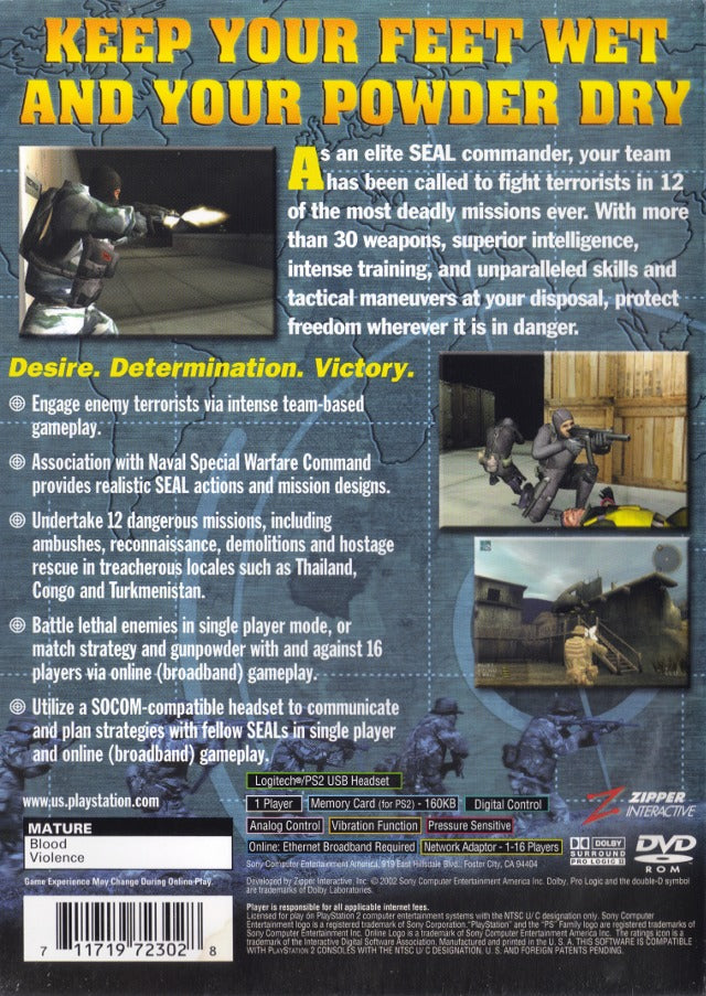 SOCOM: U.S. Navy SEALs (Greatest Hits) - (PS2) PlayStation 2 [Pre-Owned] Video Games SCEA   