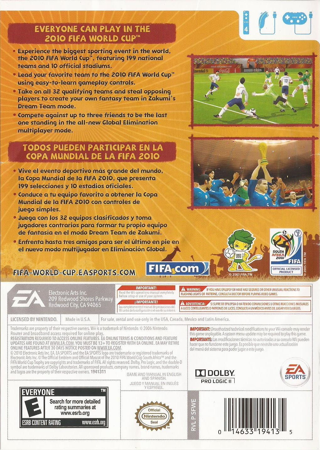 2010 FIFA World Cup South Africa - Nintendo Wii [Pre-Owned] Video Games EA Sports   