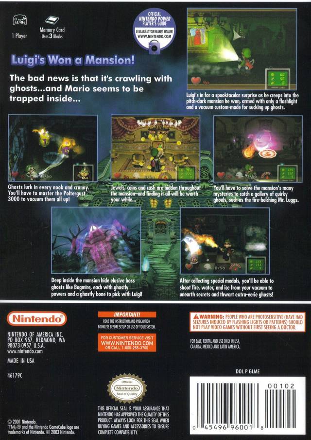 Luigi's Mansion (Player's Choice) - (GC) GameCube [Pre-Owned] Video Games Nintendo   