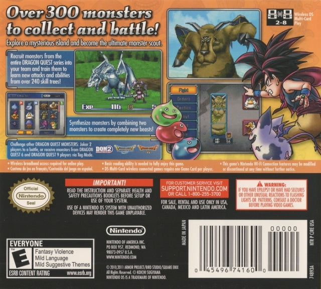 Dragon Quest Monsters: Joker 2 - (NDS) Nintendo DS [Pre-Owned] Video Games Nintendo   