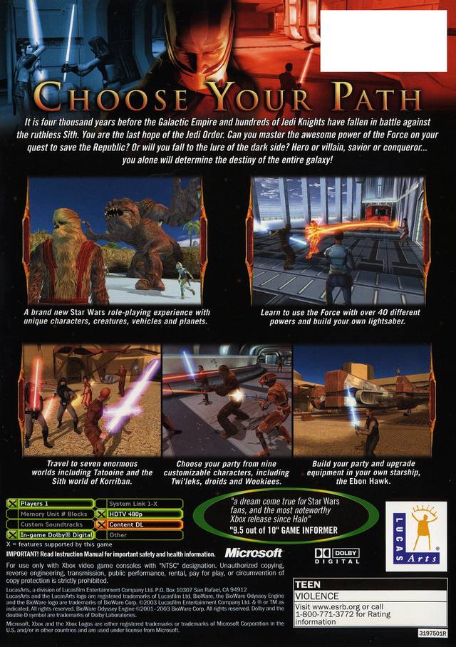Star Wars: Knights of the Old Republic - (XB) Xbox [Pre-Owned] Video Games LucasArts   