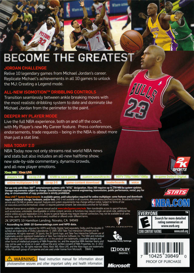 NBA 2K11 - Xbox 360 [Pre-Owned] Video Games 2K Sports   