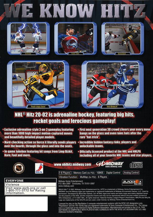 NHL Hitz 20-02 - PlayStation 2 Video Games Midway   