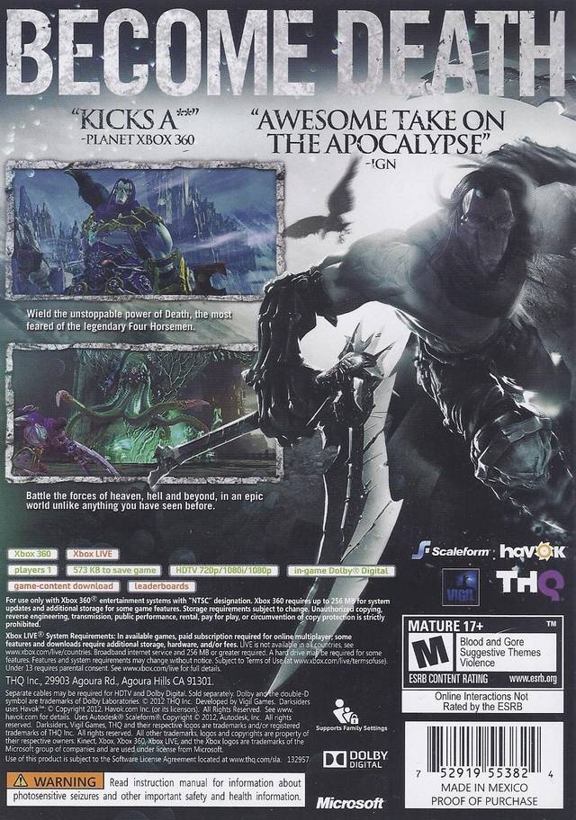 Darksiders II - Xbox 360 | J&L Game