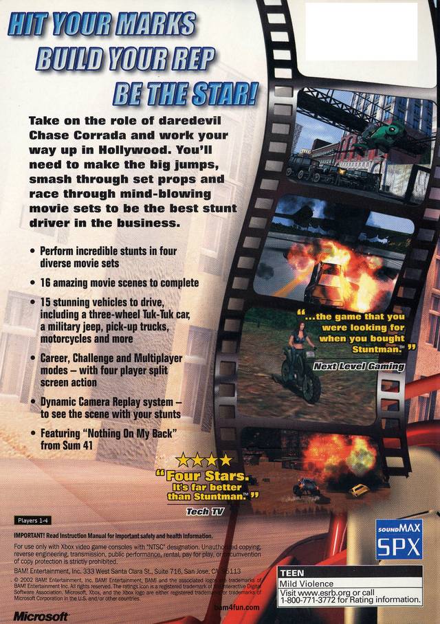 Chase: Hollywood Stunt Driver - (XB) Xbox [Pre-Owned] | J&L Game