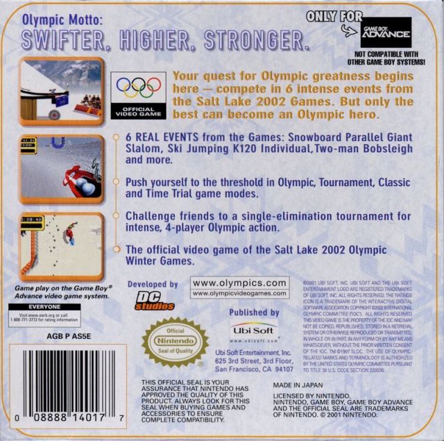Salt Lake 2002 - (GBA) Game Boy Advance [Pre-Owned] Video Games Ubisoft   
