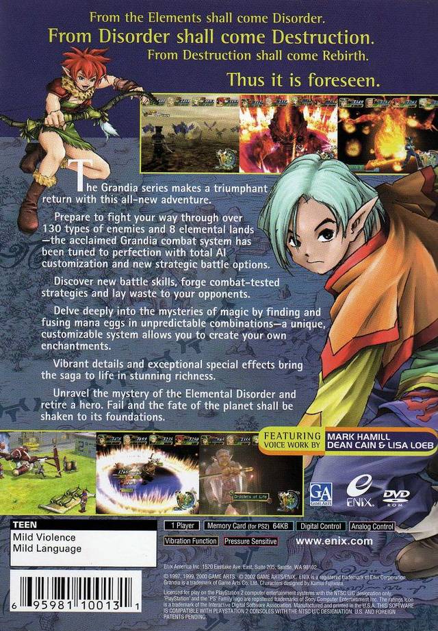 Grandia Xtreme - (PS2) PlayStation 2 [Pre-Owned] Video Games Enix Corporation   