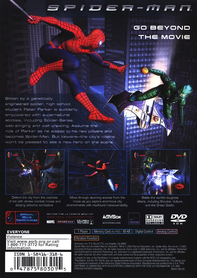 Spider-Man: The Movie - (PS2) PlayStation 2 [Pre-Owned] Video Games Activision   