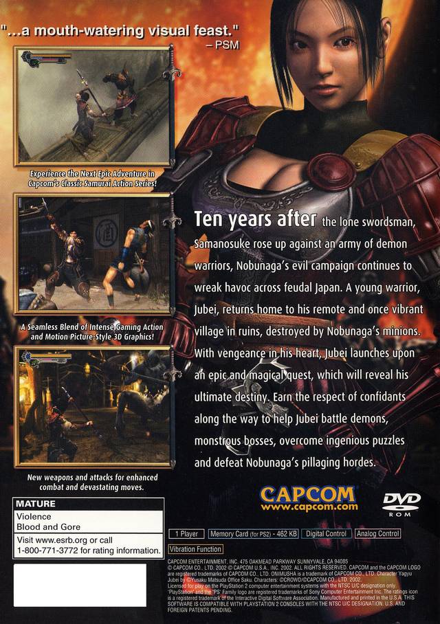 Onimusha 2: Samurai's Destiny - PlayStation 2 Video Games Capcom   