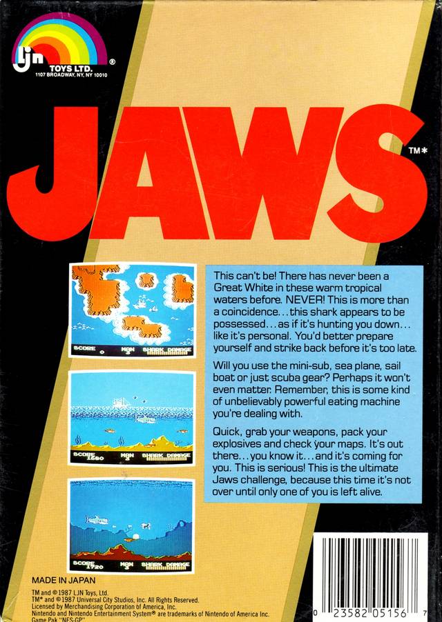 Jaws - (NES) Nintendo Entertainment System [Pre-Owned] Video Games LJN Ltd.   