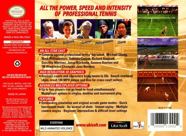 All Star Tennis '99 - (N64) Nintendo 64 [Pre-Owned] Video Games Ubisoft   