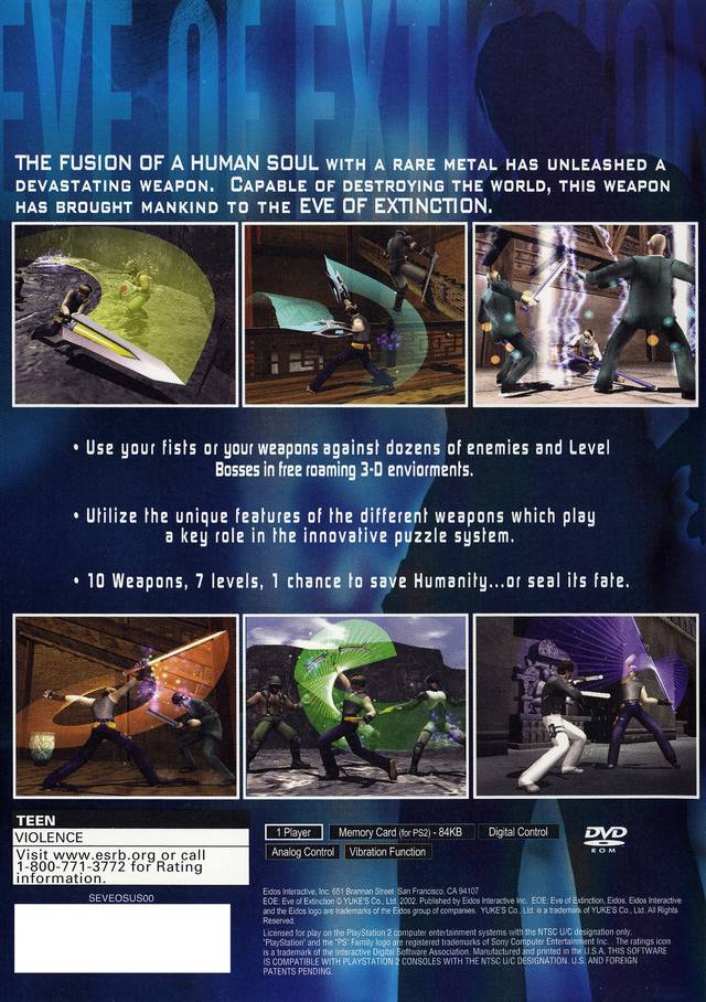 EOE: Eve of Extinction - (PS2) PlayStation 2 [Pre-Owned] Video Games Eidos Interactive   