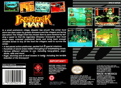 Prehistorik Man - (SNES) Super Nintendo [Pre-Owned] Video Games Titus Software   