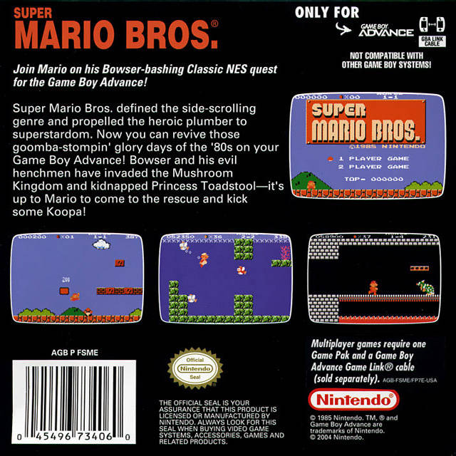 Classic NES Series: Super Mario Bros. - (GBA) Game Boy Advance [Pre-Owned] Video Games Nintendo   