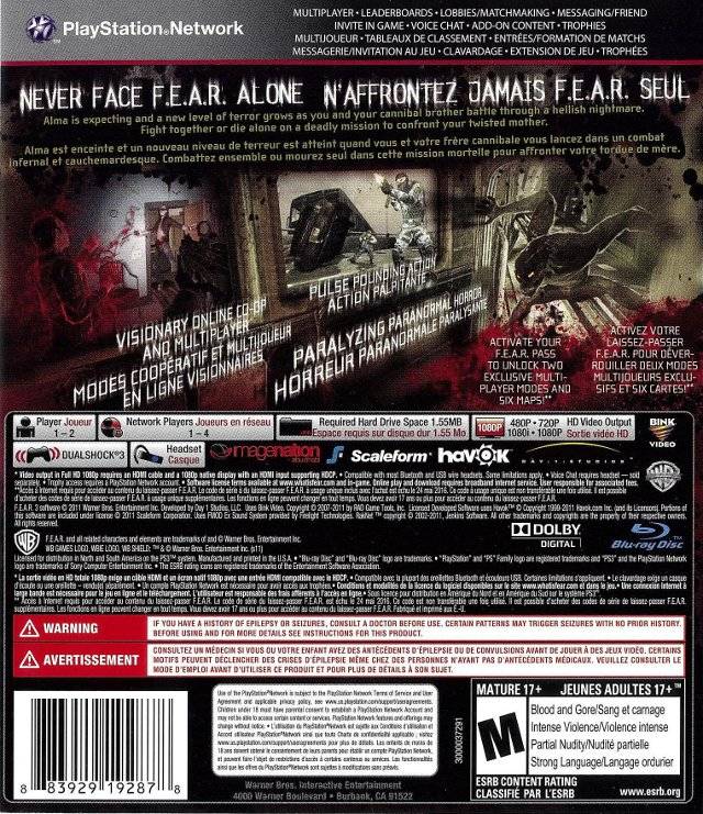 F.E.A.R. 3 - (PS3) PlayStation 3 [Pre-Owned] Video Games Warner Bros. Interactive Entertainment   