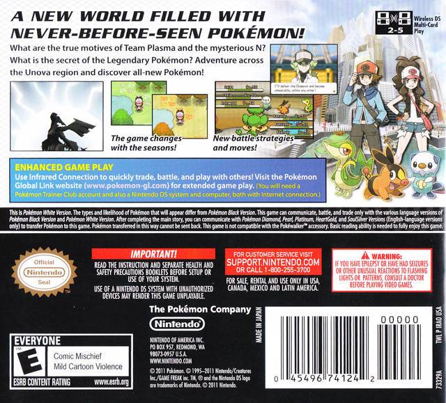 Pokemon White Version - (NDS) Nintendo DS [Pre-Owned] Video Games Nintendo   