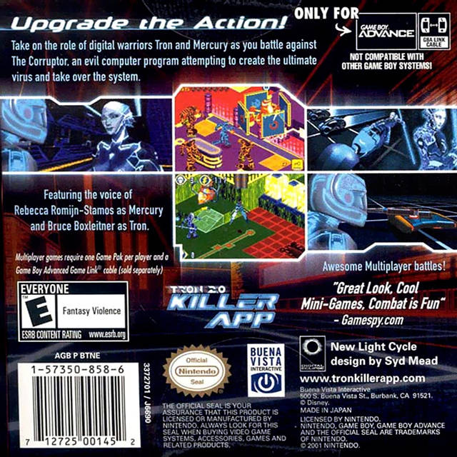 Tron 2.0: Killer App - (GBA) Game Boy Advance Video Games Buena Vista Interactive   