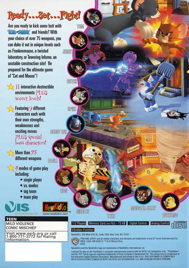 Tom & Jerry in War of the Whiskers - (PS2) PlayStation 2 [Pre-Owned] Video Games NewKidCo   