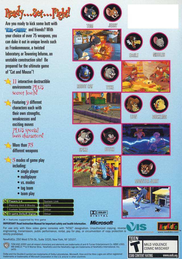 Tom & Jerry in War of the Whiskers - Xbox Video Games NewKidCo   