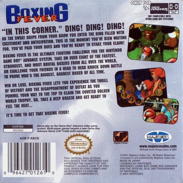 Boxing Fever - (GBA) Game Boy Advance Video Games Majesco   