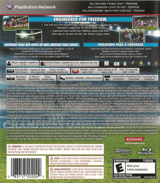 Pro Evolution Soccer 2011 - (PS3) PlayStation 3 [Pre-Owned] Video Games Konami   