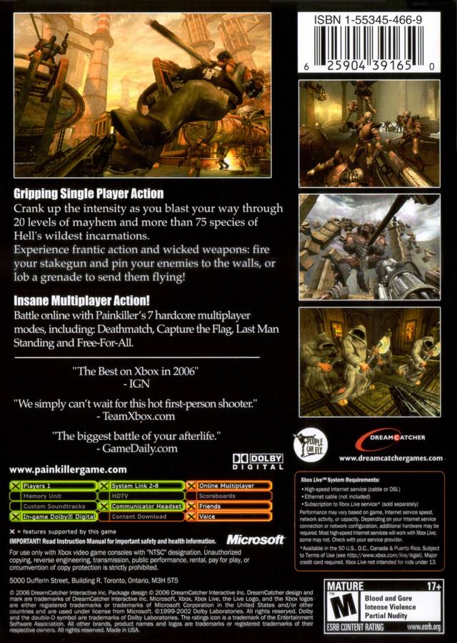 Painkiller: Hell Wars - (XB) Xbox [Pre-Owned] Video Games DreamCatcher Interactive   