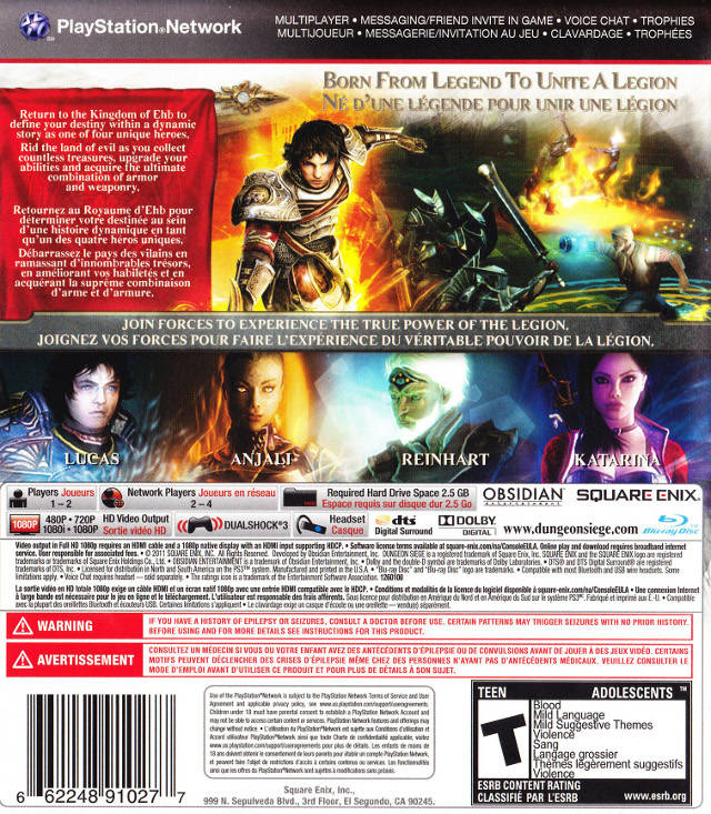 Dungeon Siege III - (PS3) PlayStation 3 [Pre-Owned] Video Games Square Enix   