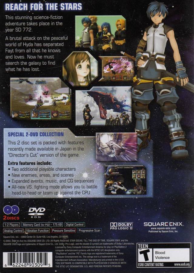 Star Ocean Till the End of Time (Greatest Hits) - (PS2) PlayStation 2 Video Games Square Enix   