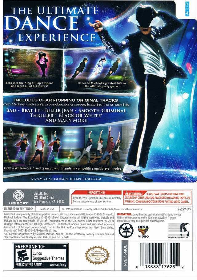 Michael Jackson The Experience - Nintendo Wii [Pre-Owned] Video Games Ubisoft   