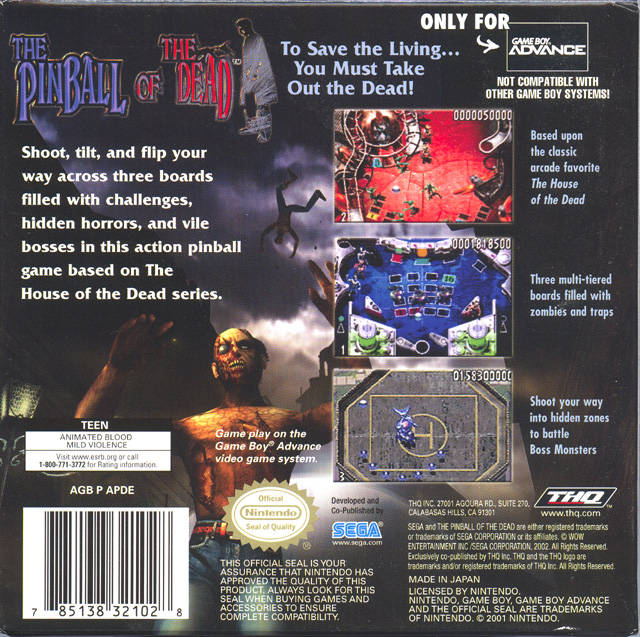 The Pinball of the Dead - (GBA) Game Boy Advance [Pre-Owned] Video Games THQ   