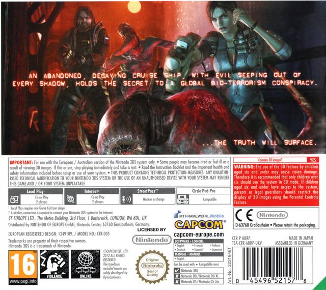 Resident Evil Revelations - Nintendo 3DS [Pre-Owned] (European Import) Video Games Capcom   