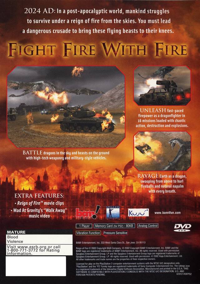 Reign of Fire - (PS2) PlayStation 2 [Pre-Owned] Video Games Bam Entertainment   