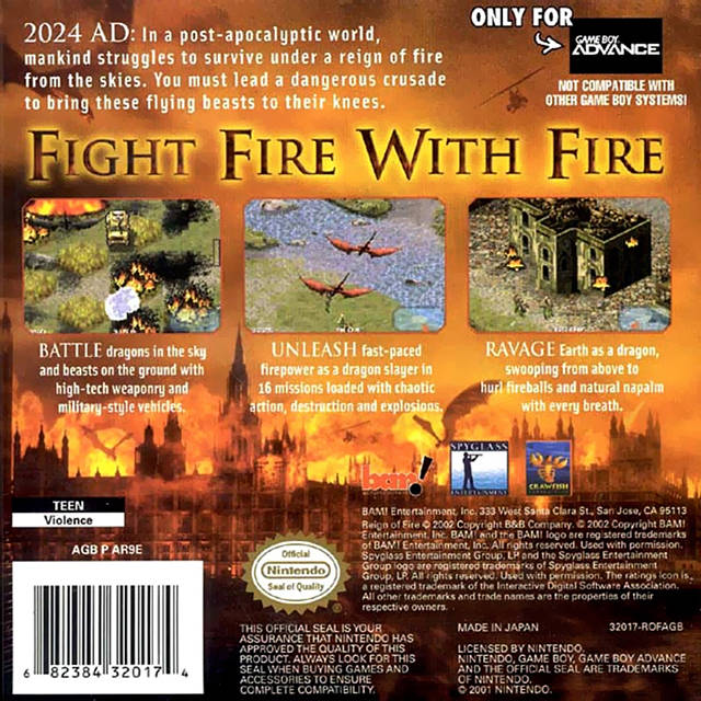 Reign of Fire - (GBA) Game Boy Advance [Pre-Owned] Video Games Bam Entertainment   