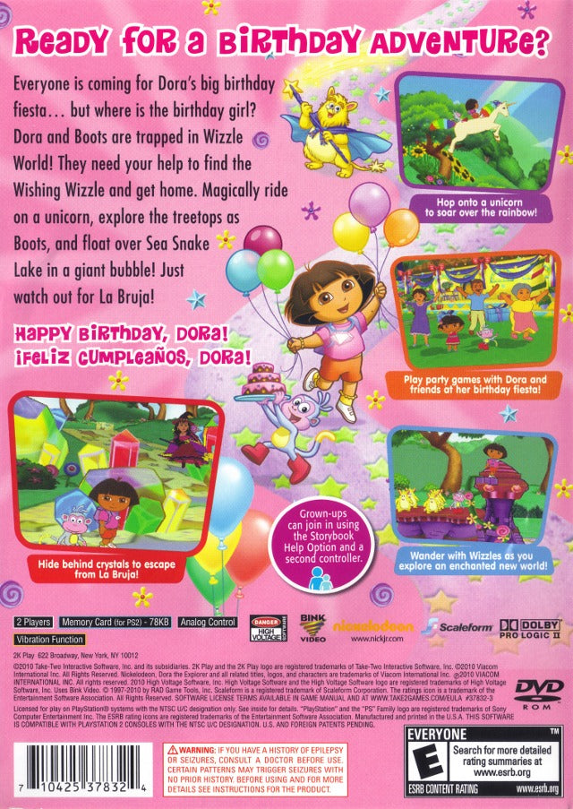 Dora's Big Birthday Adventure - (PS2) PlayStation 2 Video Games Take-Two Interactive   