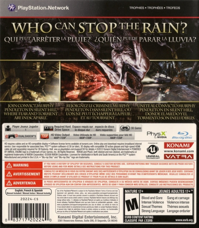 Silent Hill Downpour - (PS3) PlayStation 3 [Pre-Owned] Video Games Konami   