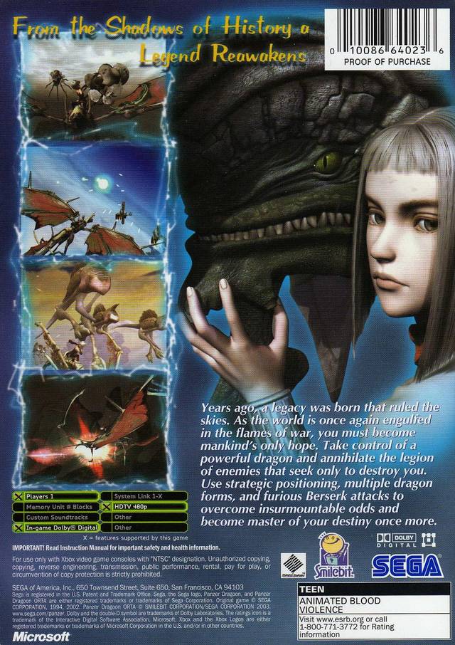 Panzer Dragoon Orta - (XB) Xbox [Pre-Owned] Video Games Sega   