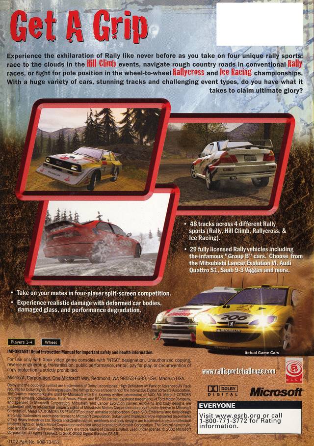 RalliSport Challenge - (XB) Xbox [Pre-Owned] Video Games Microsoft Game Studios   