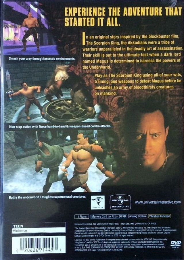 The Scorpion King: Rise of the Akkadian - PlayStation 2 Video Games Universal Interactive   