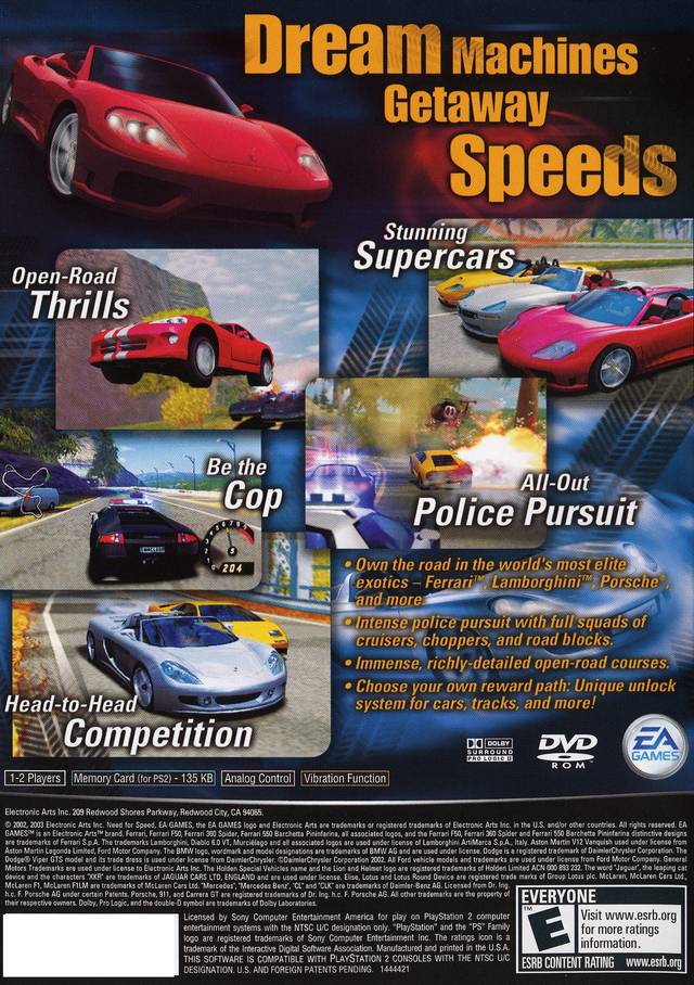 Need for Speed: Hot Pursuit 2 - (PS2) PlayStation 2 [Pre-Owned] Video Games Electronic Arts   