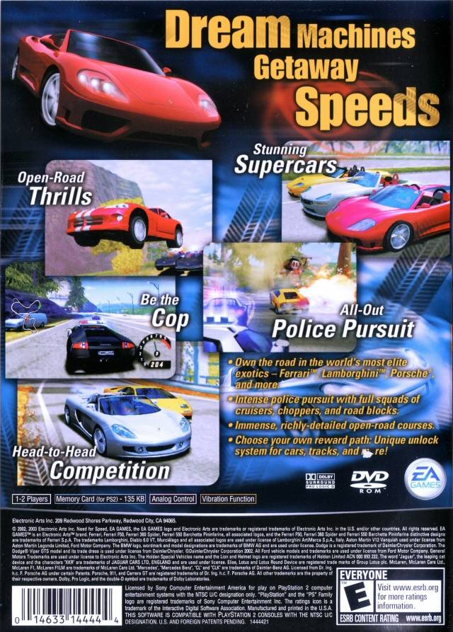 Need for Speed: Hot Pursuit 2 (Greatest Hits) - (PS2) PlayStation 2 [Pre-Owned] Video Games Electronic Arts   