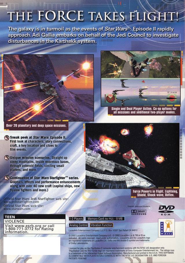 Star Wars: Jedi Starfighter - (PS2) PlayStation 2 [Pre-Owned] Video Games LucasArts   