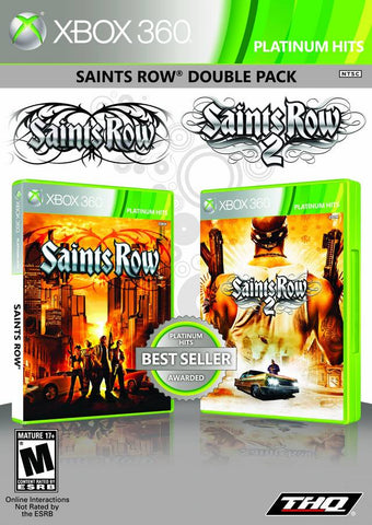 Saints Row Double Pack: Saints Row & Saints Row 2 - Xbox 360 [Pre-Owned] Video Games THQ   