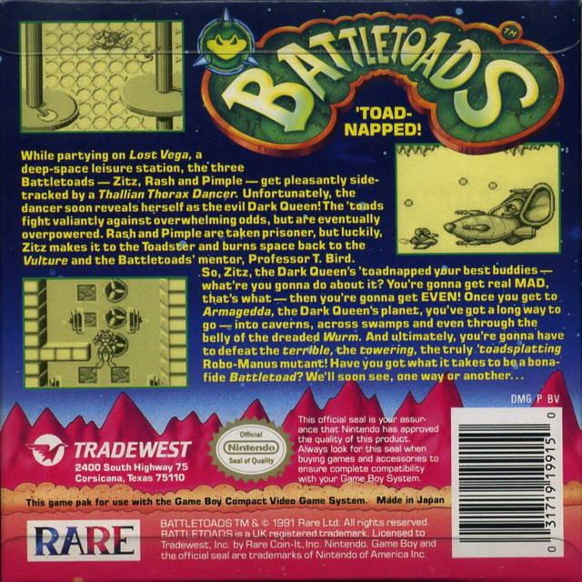 Battletoads - (GB) Game Boy [Pre-Owned] Video Games Rare   