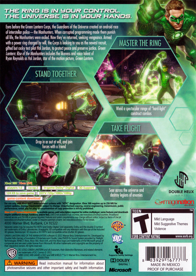 Green Lantern: Rise of the Manhunters - Xbox 360 [Pre-Owned] | J&L