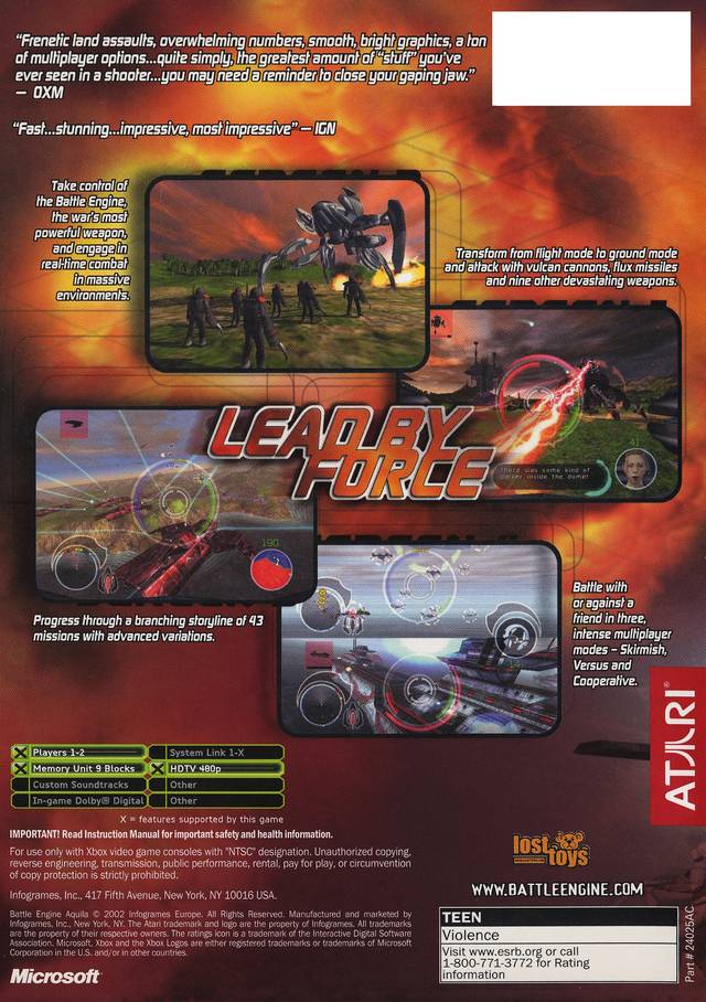 Battle Engine Aquila - (XB) Xbox [Pre-Owned] Video Games Atari SA   
