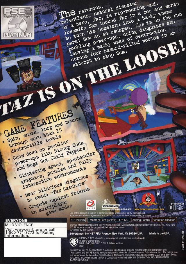 Taz Wanted - (PS2) PlayStation 2 [Pre-Owned[ Video Games Infogrames   