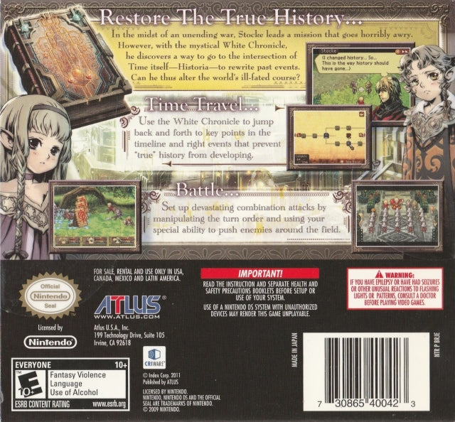 Radiant Historia  - (NDS) Nintendo DS [Pre-Owned] Video Games Atlus   