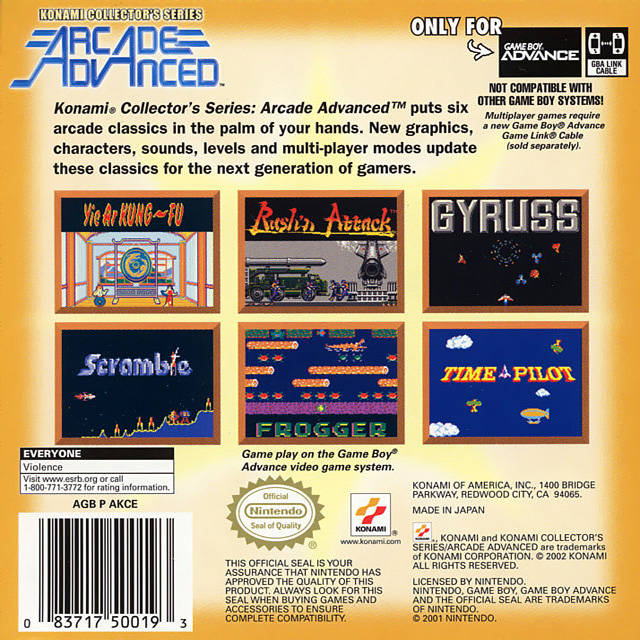 Konami Collector's Series: Arcade Advanced - Game Boy Advance [Pre-Owned] Video Games Konami   