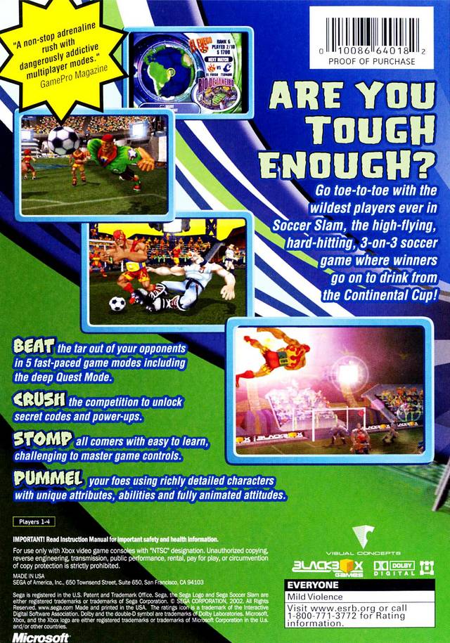 Sega Soccer Slam - Xbox Video Games Sega   