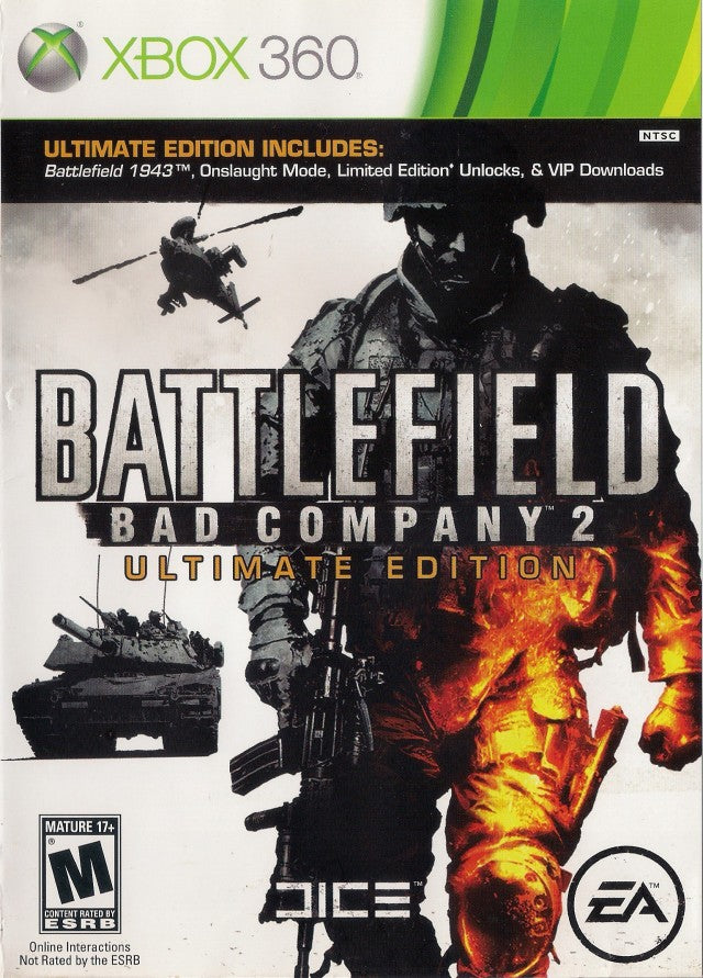 Battlefield: Bad Company 2 Ultimate Edition - Xbox 360 [Pre-Owned] Video Games Electronic Arts   